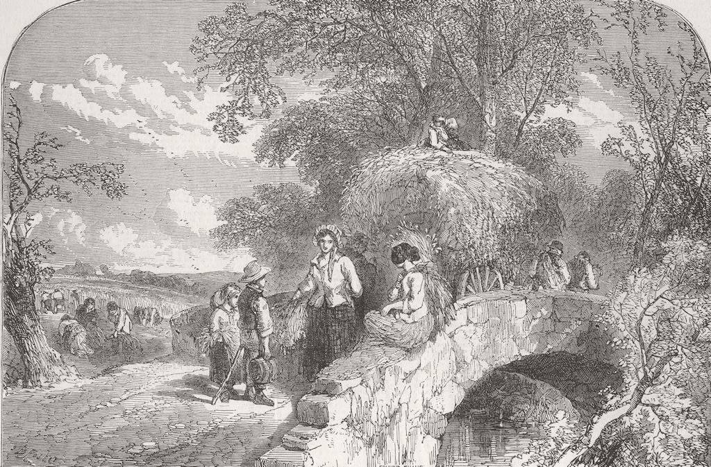 LANDSCAPES. An Autumnal Lyric. Autumn 1849 old antique vintage print picture
